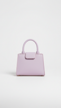 Solaine Petite Top-Handle mini bag, front view on neutral background