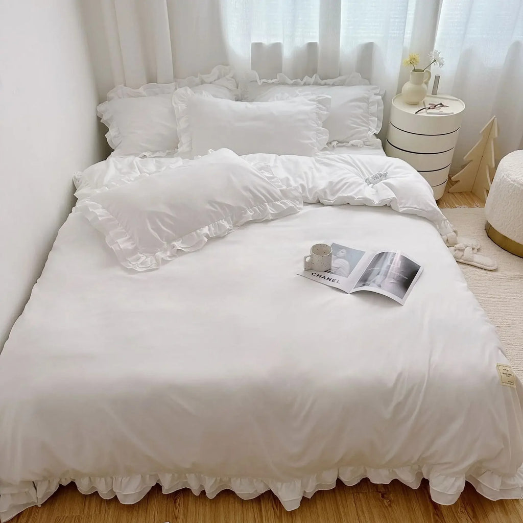 Bedding Set European Simple Large Family Set Large Quilt Cover Home Comfortable Quilt Cover Pillow Cover Bed Sheet
